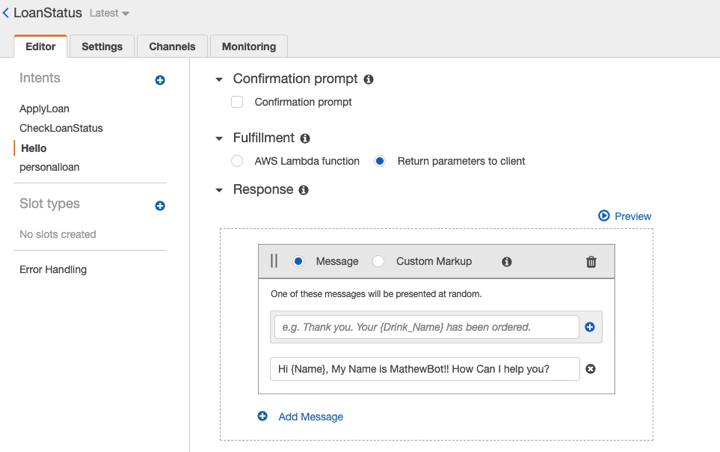 Response Configuration Image